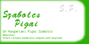 szabolcs pigai business card